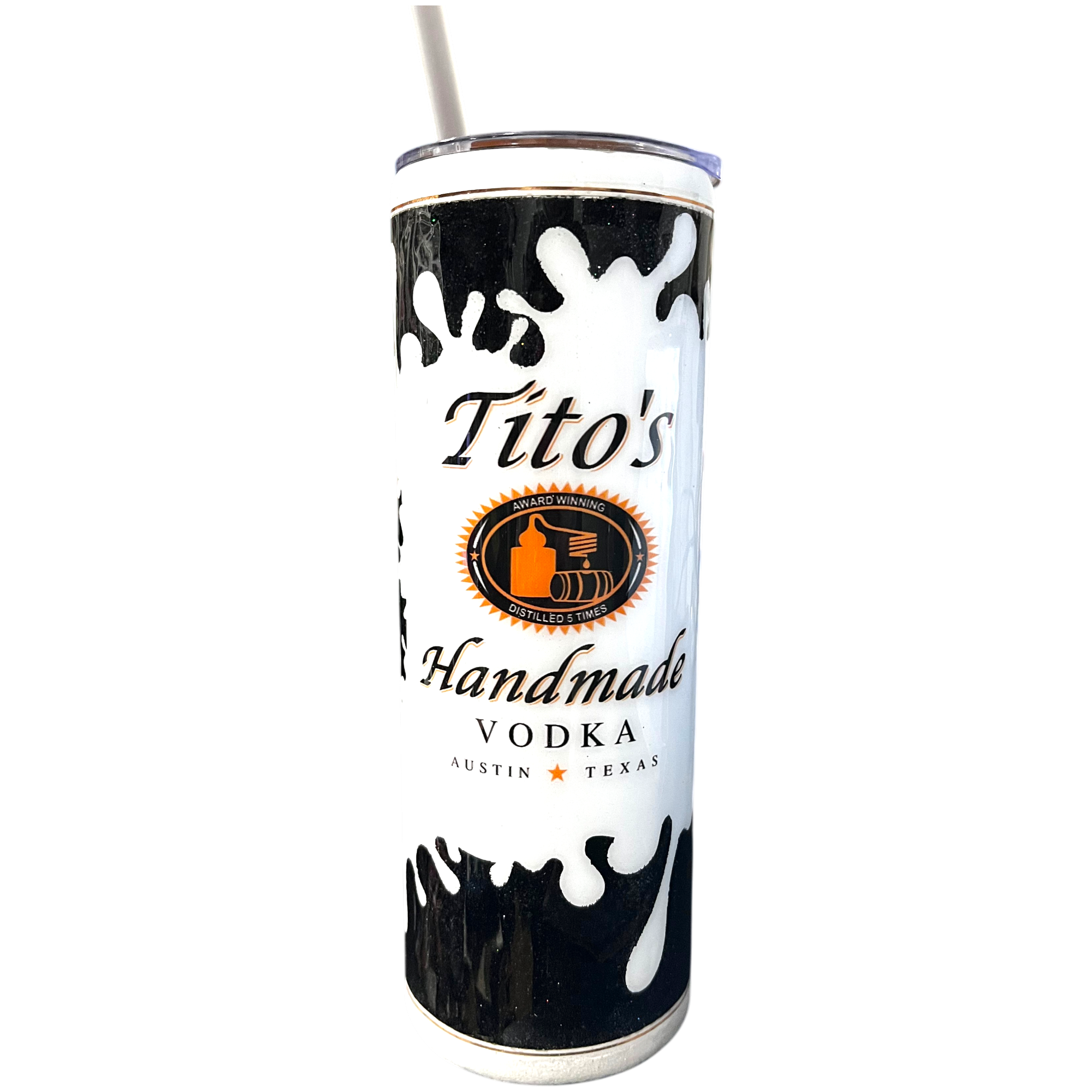 20oz Skinny Stainless Steel Tumbler with Straw
