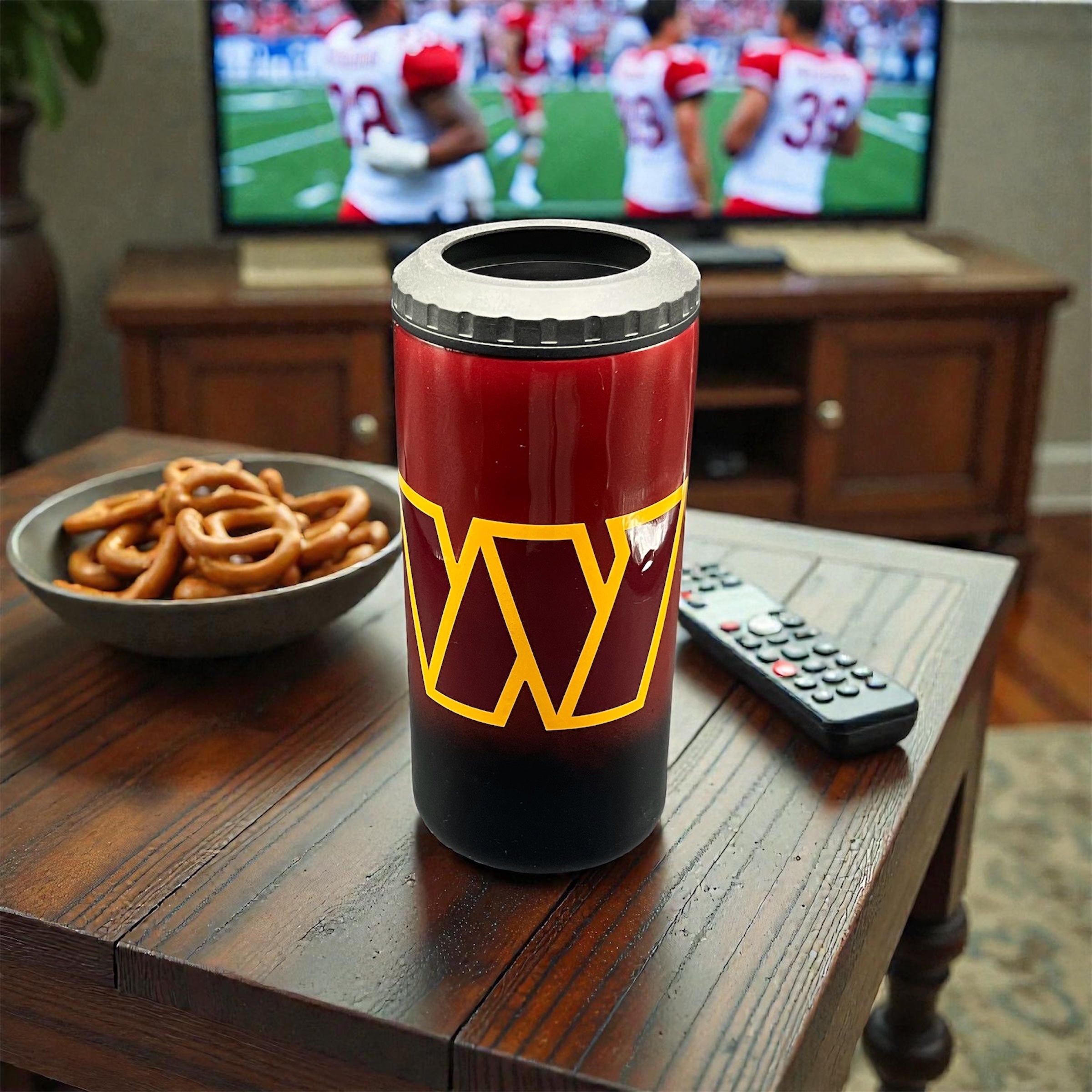16oz 4-in-1 Sublimation Stainless Steel Can Cooler Tumbler with Straw