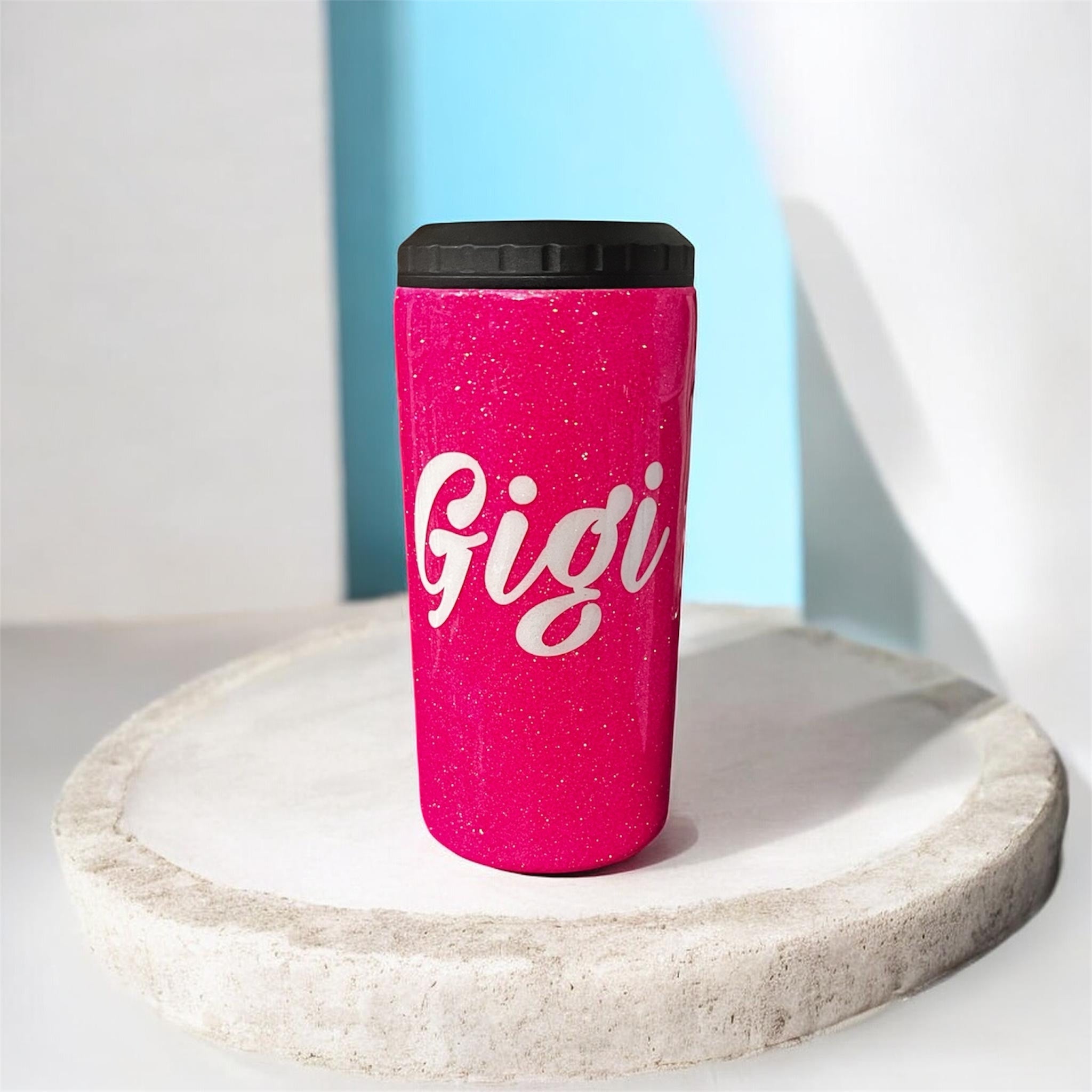 16oz 4 in 1 Vacuum Insulated Double Walled Stainless Steel Can and Bottle Cooler With Opener with Straw