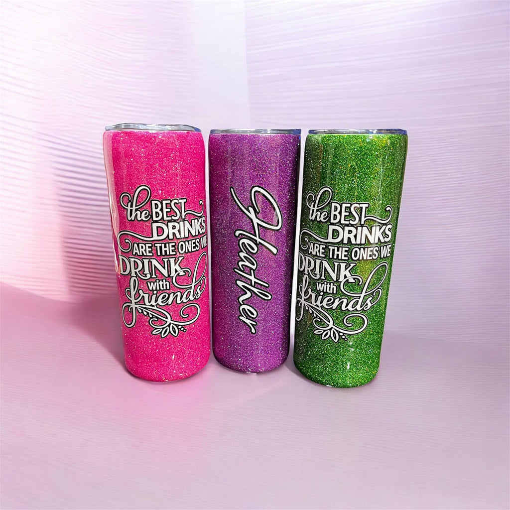 20oz Skinny Stainless Steel Tumbler with Straw