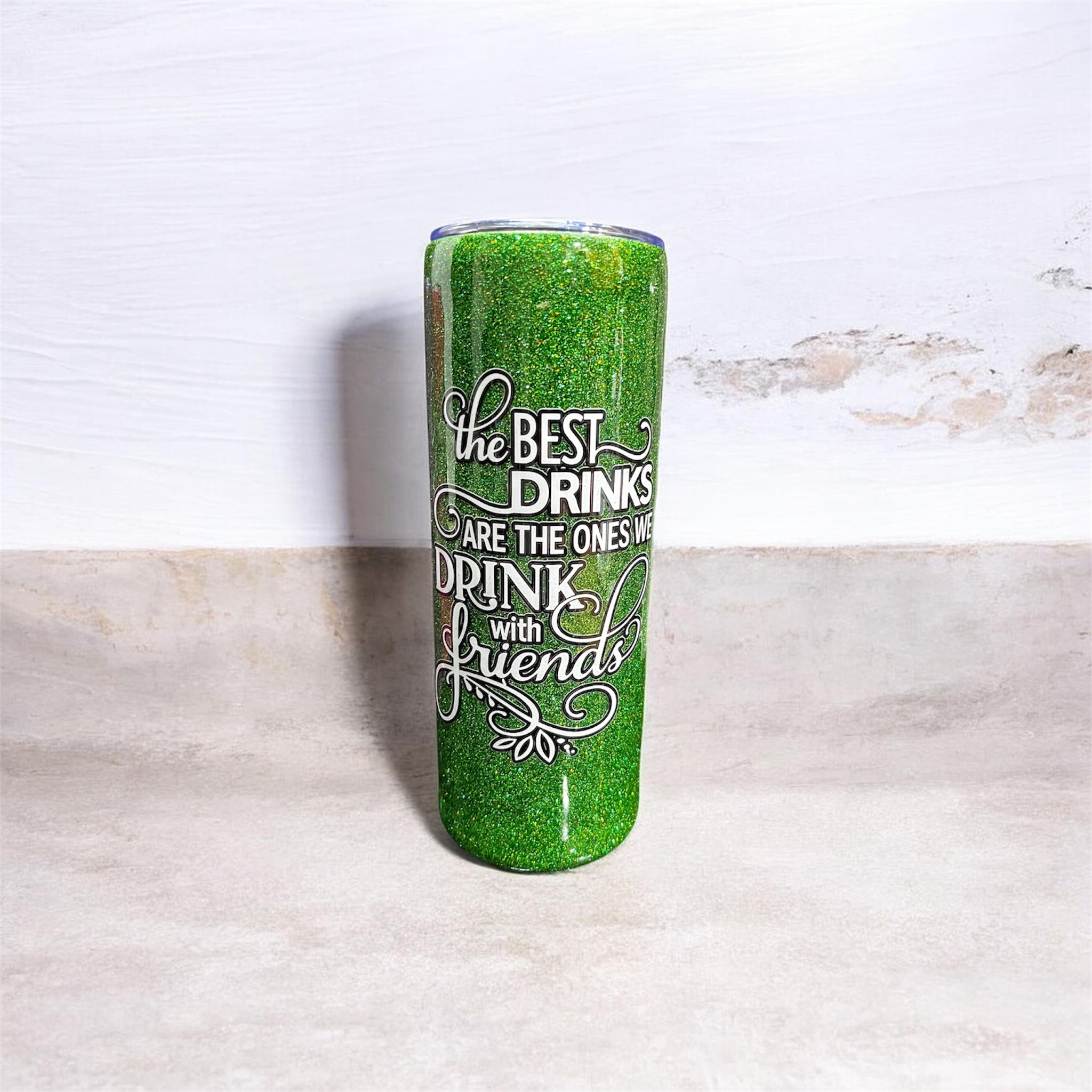 20oz Skinny Stainless Steel Tumbler with Straw