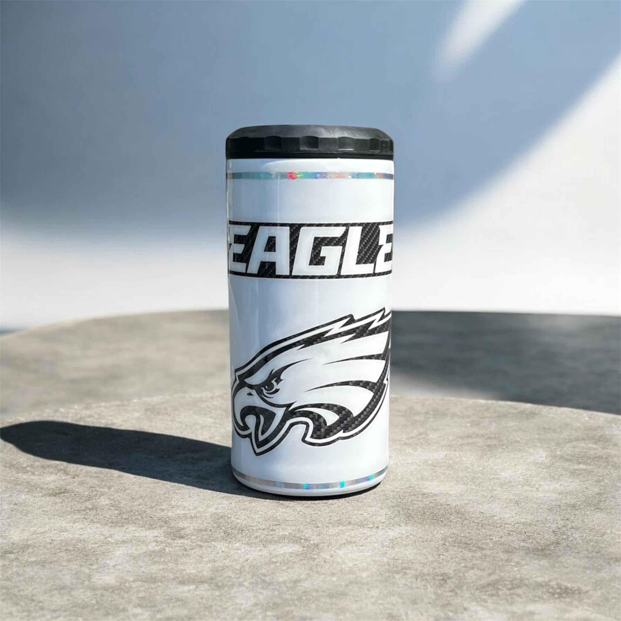 16oz 4-in-1 Stainless Steel Can Cooler Tumbler with Straw