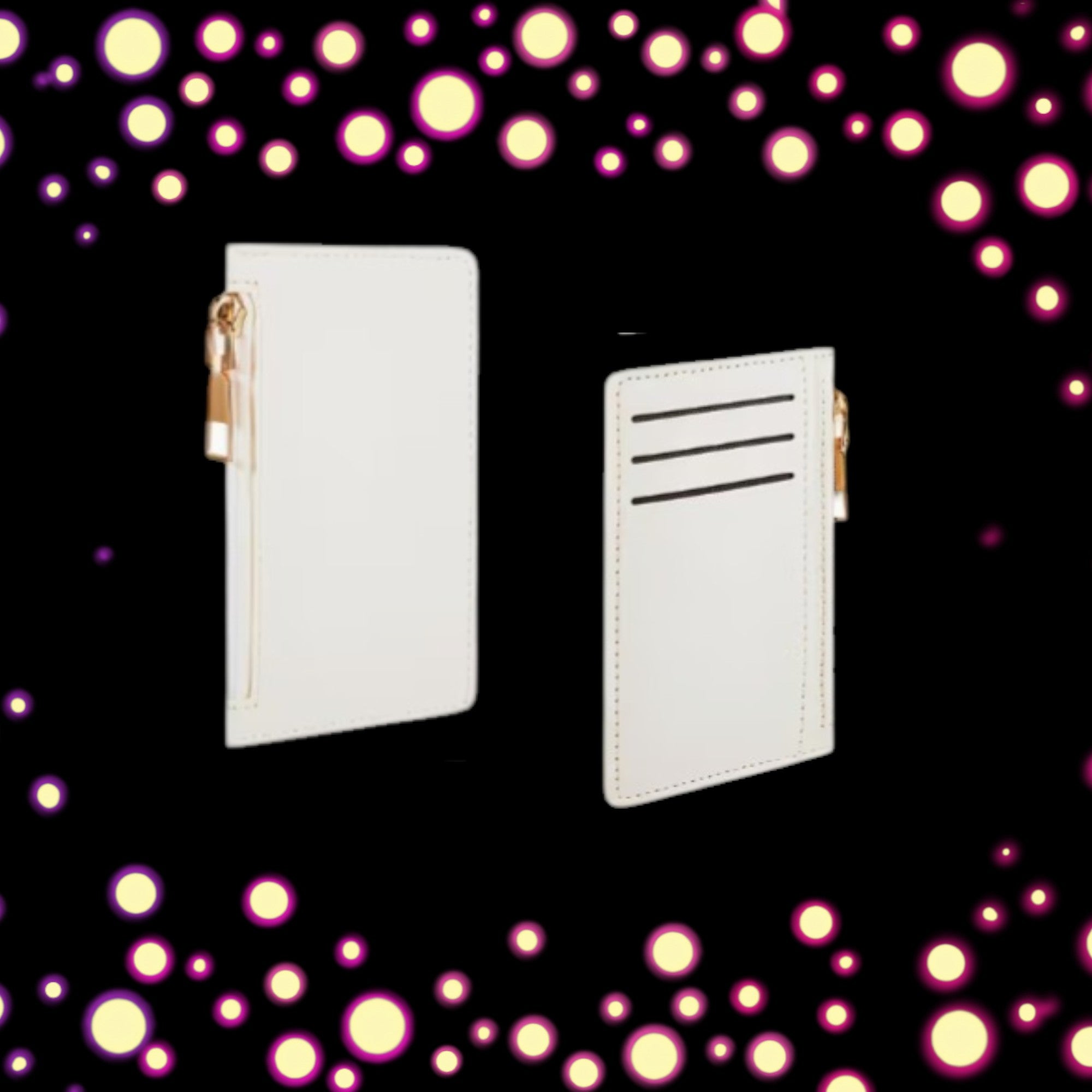 Synthetic Leather Wallet Card Holder Front Pocket RFID Blocking with Zipper