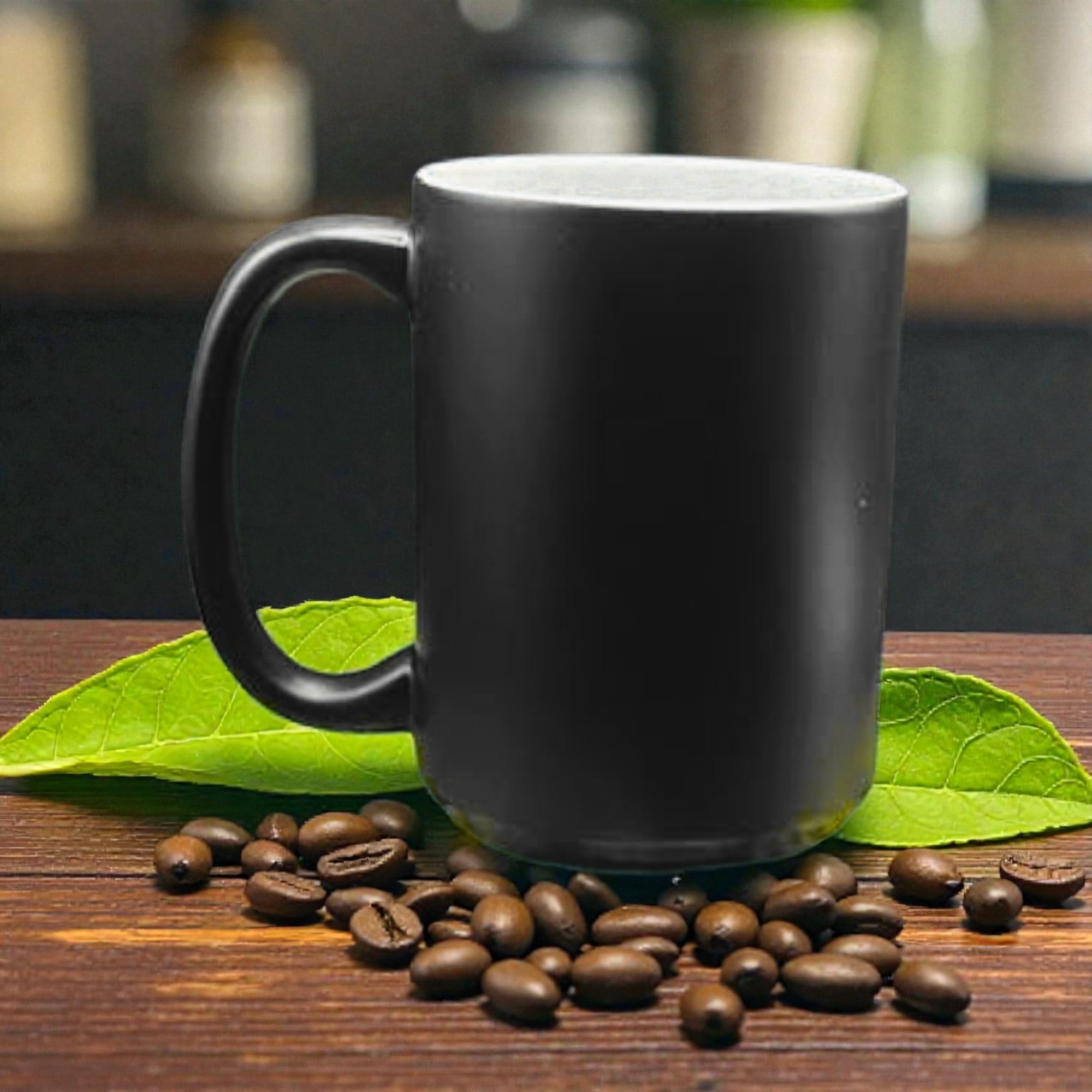 15oz Black Color-Changing Magic Coffee Mug