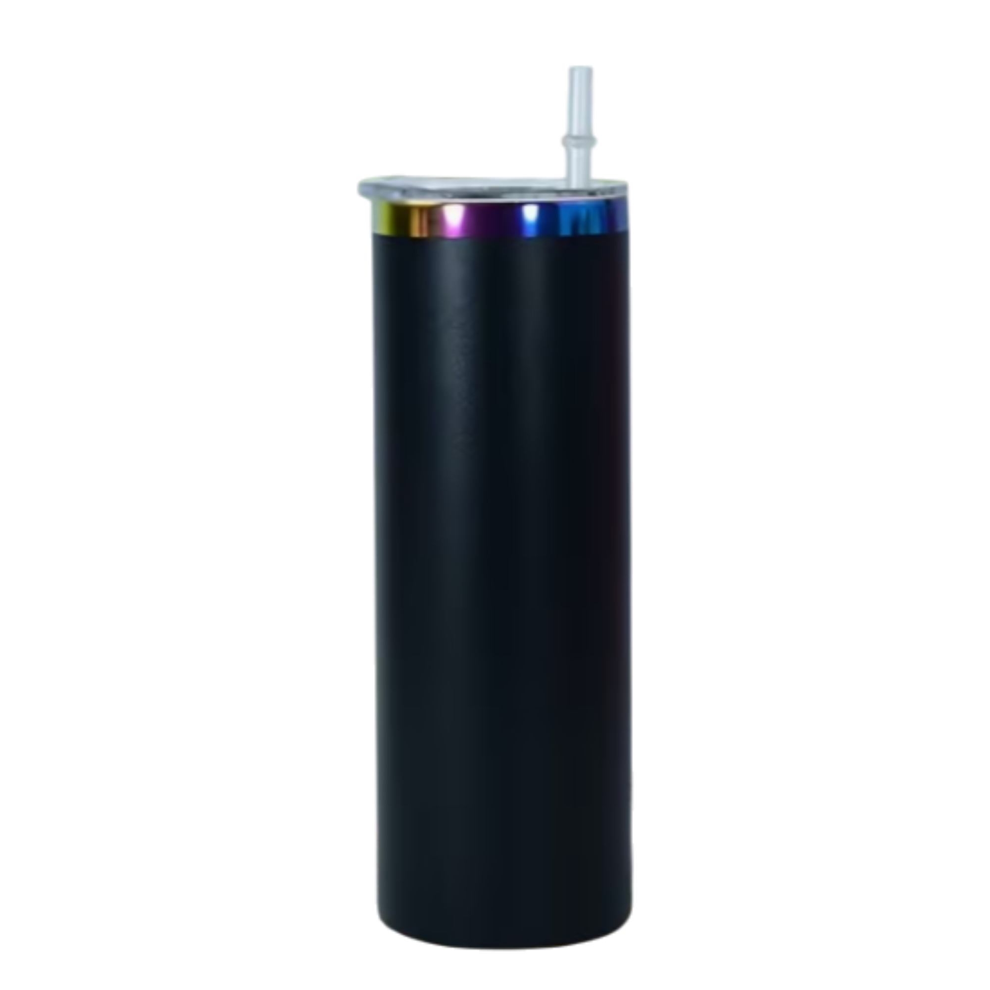 20oz Straight Powder-Coated Stainless Steel Tumbler – Electroplated Chroma Finish