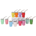 3oz Mini Wine Tumblers with Straws – Double-Walled Stainless Steel Shot Glasses